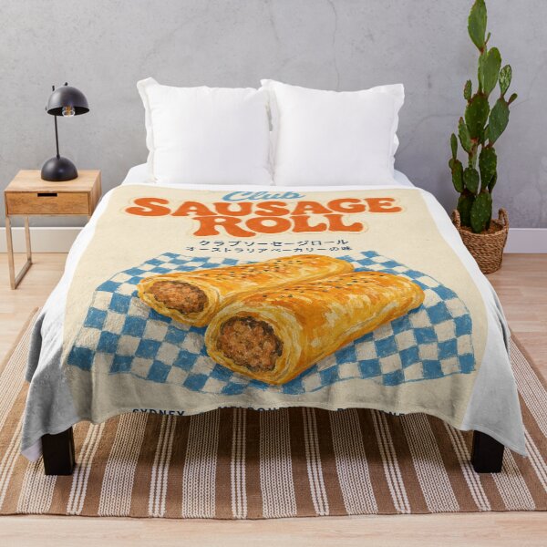 Item preview, Club Sausage Roll Aussie Bakery Taste Retro Sausage Roll Checkerboard Art designed and sold by Yellowriversss.