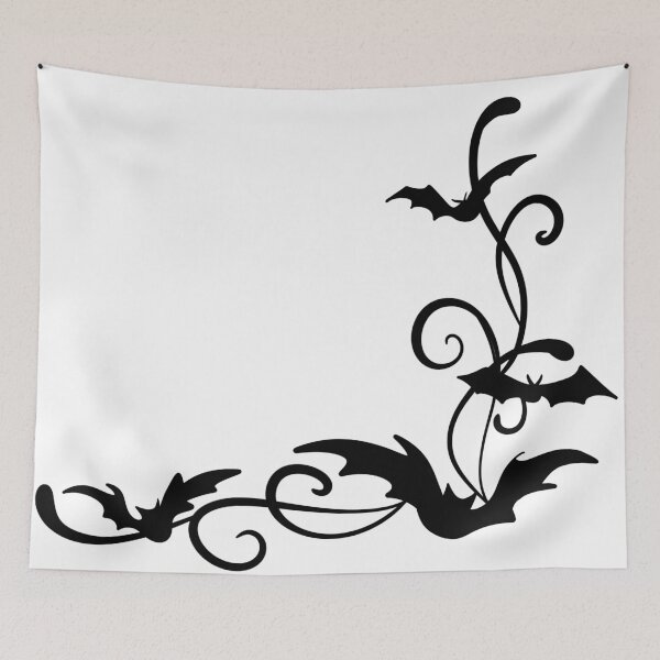Item preview, Gothic Bats Corner Border — Elegant Flourish Halloween Silhouette designed and sold by LYAN-STORE.