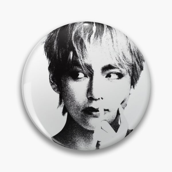 Item preview, BTS V Taehyung Grunge Halftone Portrait Sticker designed and sold by Mooncreates7.