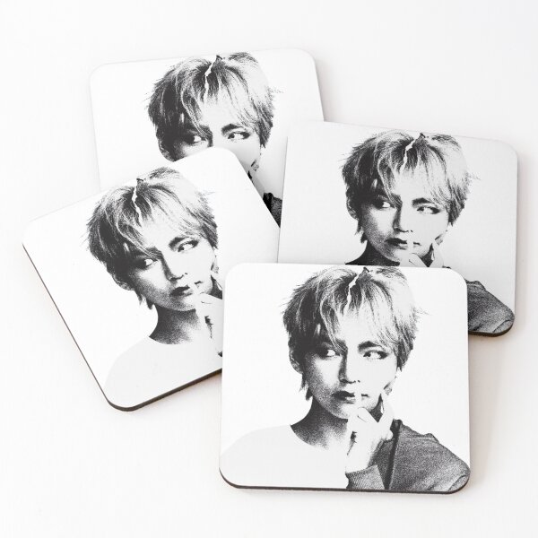 Item preview, BTS V Taehyung Grunge Halftone Portrait Sticker designed and sold by Mooncreates7.
