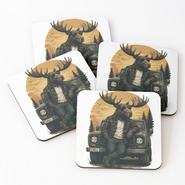 Item preview, Moose Chill Vintage Wild Icon designed and sold by IGArte.