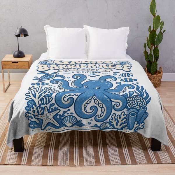 Item preview, Great Barrier Reef Aussie Ocean Club Byron Bay Octopus Turtle Coral Reef designed and sold by Yellowriversss.