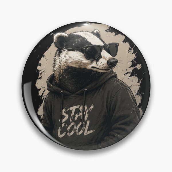 Item preview, Badger Stay Cool Vintage Wild Icon designed and sold by IGArte.