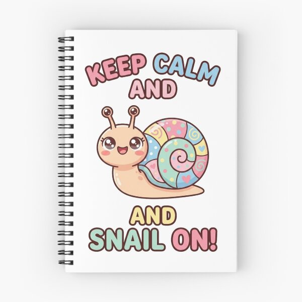 Item preview, Cute Kawaii Snail Design | Colorful Snail with “Keep Calm and Snail On” Quote | Funny Animal Artwork designed and sold by morning sun.