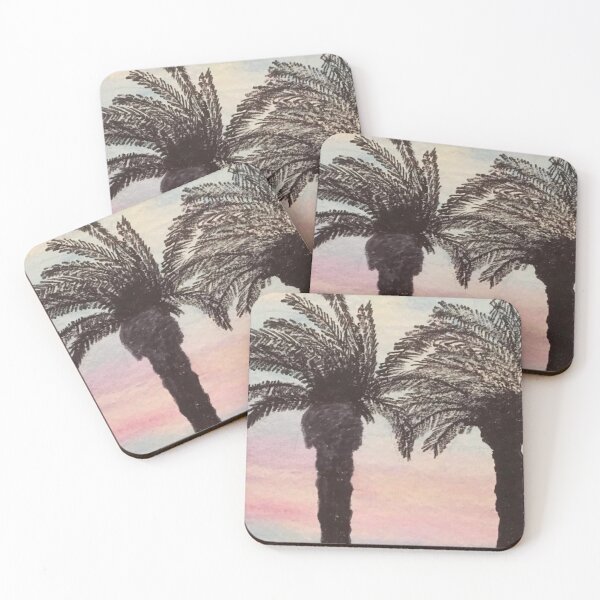 Item preview, Sunset Palms Coastal Painting designed and sold by BirdandaBrush.