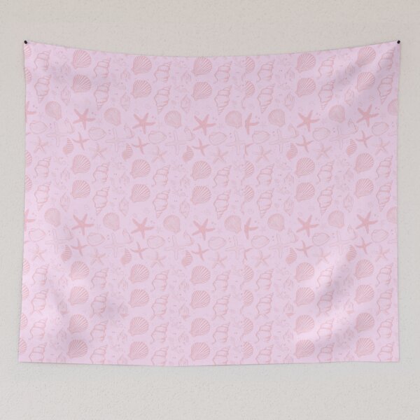 Item preview, Pastel Pink Seashell and Starfish Pattern designed and sold by Calfona.