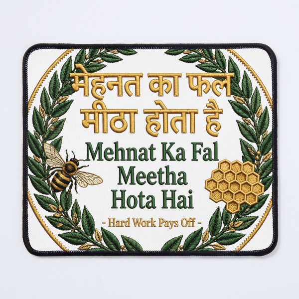 Item preview, Mehnat Ka Fal Meetha Hota Hai - Hindi Hard Work Quote - Honey Bee Motivation - Hard Work Pays Off designed and sold by prithvi chand.
