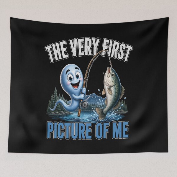 Item preview, The Very First Picture of Me – Funny Lake Fishing Angler designed and sold by JansenGS.