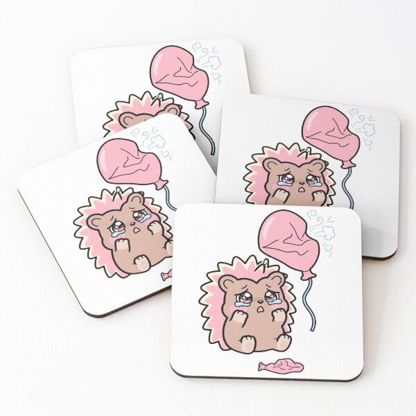 Item preview, Sad Anxious Hedgehog Popped Balloon with Own Quills - Funny Crying Kawaii designed and sold by Ala'Salem| Cute Characters, Real Moods.