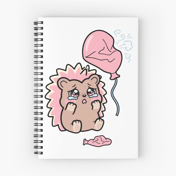 Item preview, Sad Anxious Hedgehog Popped Balloon with Own Quills - Funny Crying Kawaii designed and sold by Ala'Salem| Cute Characters, Real Moods.