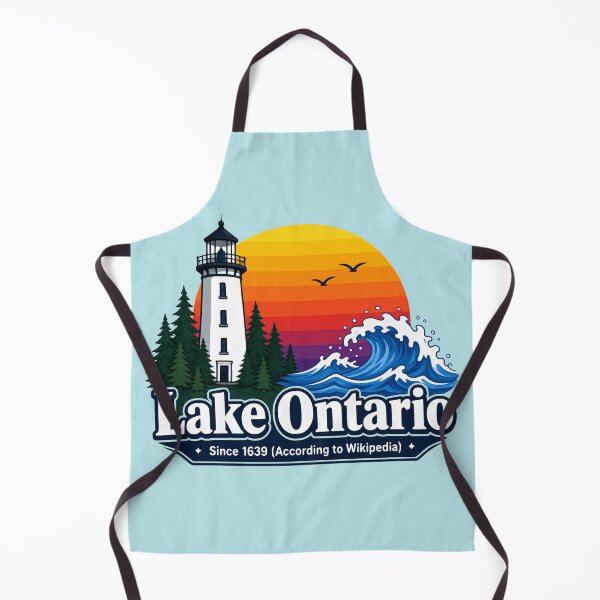 Item preview, Lake Ontario Lighthouse Retro Sunset Emblem designed and sold by KungPowUnicorn.