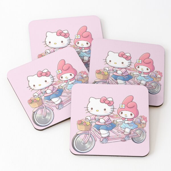 Item preview, Hello Kitty is Riding a Bike on the Road with My Melody designed and sold by myfavoritegifts.