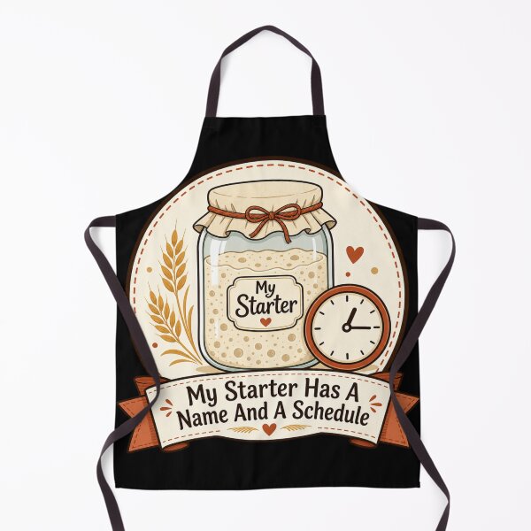 Item preview, My Starter Has A Name And A Schedule Funny Sourdough Baking Vintage Badge designed and sold by EpicInks24.