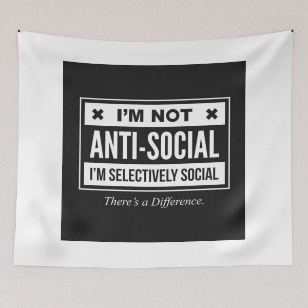 Item preview, im not anti social im selectively social / old t-shirt / creative / street / designed and sold by Creative T-shirts.