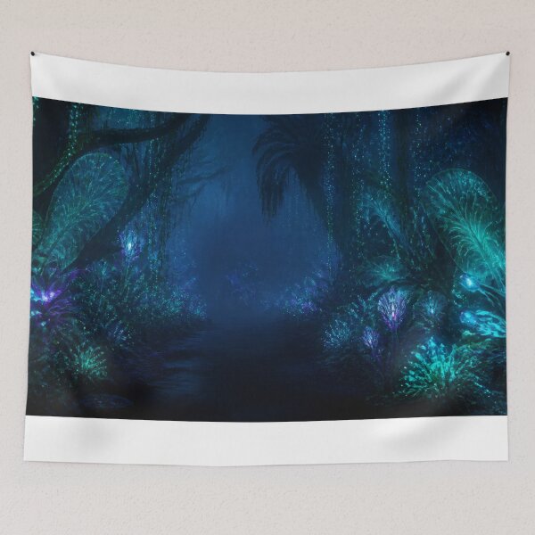 Item preview, Bioluminescent Alien Forest Panorama designed and sold by kuradoshanon.