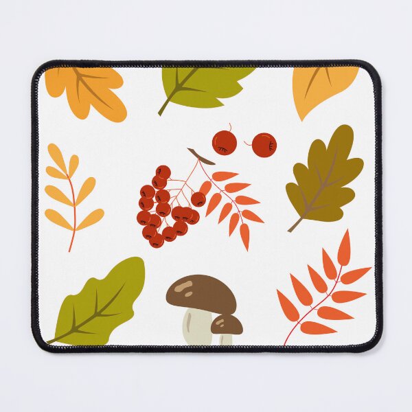 Item preview, Autumn Autumnal Leaves Rowan Berries and Mushroom Vector Sticker Pack designed and sold by ElenMart.