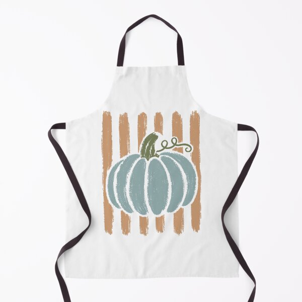 Item preview, Pastel Blue Pumpkin on Orange Stripes – Autumn Fall Design designed and sold by EmeraldeaArt.