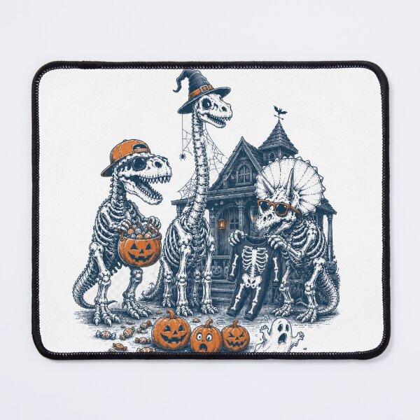 Item preview, Halloween Skeleton Dinosaur Squad Spooky Dino Trick or Treat Vintage designed and sold by zhivago1980.