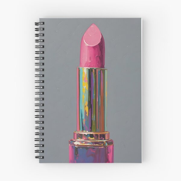 Item preview, Iridescent Chrome Lipstick with Pink Bow | Glam Oil Painting Art designed and sold by Sweetchaos73.