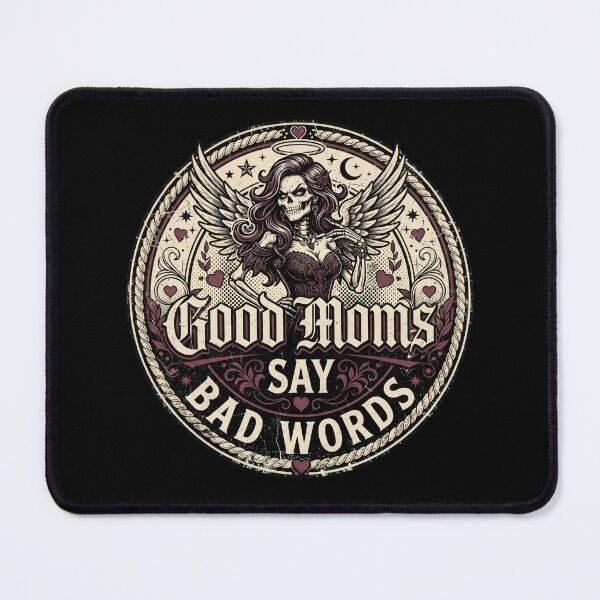 Item preview, Good Moms Say Bad Words Gothic Mom Badge designed and sold by dudelinart.