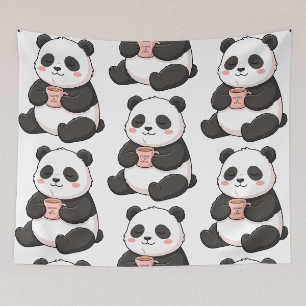 Item preview, Cute Panda Coffee and Chill - Cozy Coffee Lover designed and sold by seven things shop.