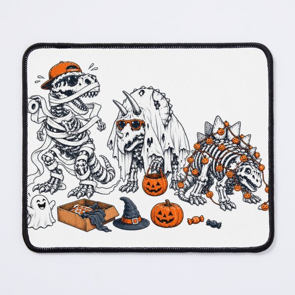Item preview, Funny Skeleton Dinosaur Halloween Costumes Mummy Ghost Triceratops T-Rex designed and sold by zhivago1980.