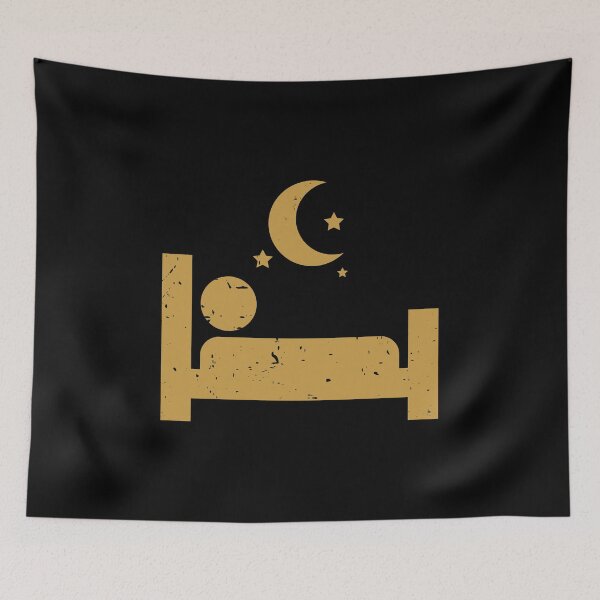 Item preview, Sleeping Figure in Bed Under Moon designed and sold by AhmedZouita.