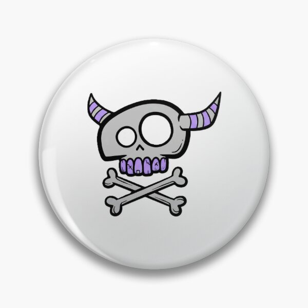 Item preview, Skull nutz Funny Cartoon Horned Skull Crossbones Graphic designed and sold by DalmatiaGlitter.