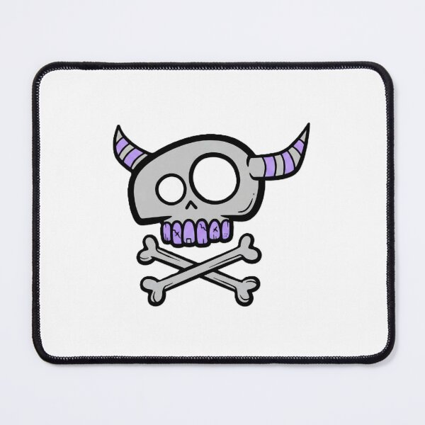 Item preview, Skull nutz Funny Cartoon Horned Skull Crossbones Graphic designed and sold by DalmatiaGlitter.