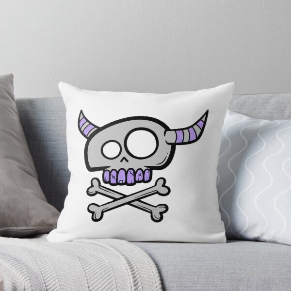 Item preview, Skull nutz Funny Cartoon Horned Skull Crossbones Graphic designed and sold by DalmatiaGlitter.
