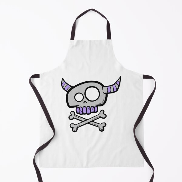 Item preview, Skull nutz Funny Cartoon Horned Skull Crossbones Graphic designed and sold by DalmatiaGlitter.