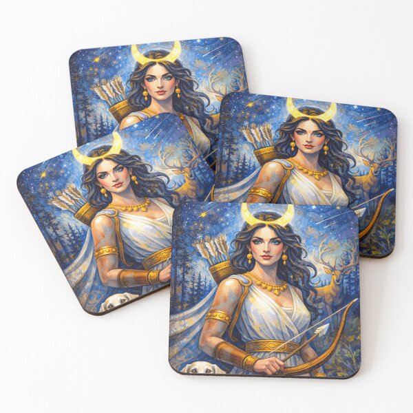 Item preview, Goddess Diana Painting – Roman Mythology and Moonlight designed and sold by GalleryKauffeld.