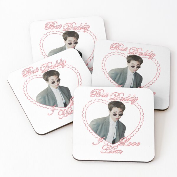 Item preview, BTS RM Namjoon "But Daddy I Love Him" Pink Heart Aesthetic designed and sold by Mooncreates7.