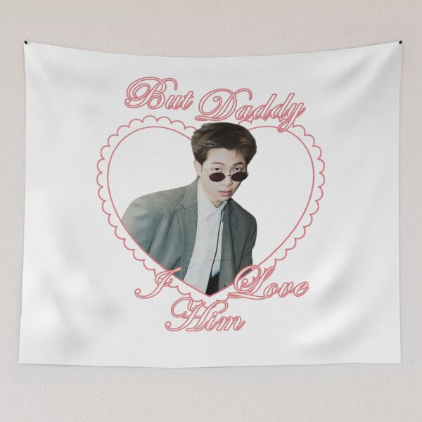 Item preview, BTS RM Namjoon "But Daddy I Love Him" Pink Heart Aesthetic designed and sold by Mooncreates7.