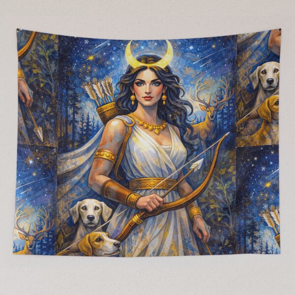 Item preview, Goddess Diana Painting – Roman Mythology and Moonlight designed and sold by GalleryKauffeld.