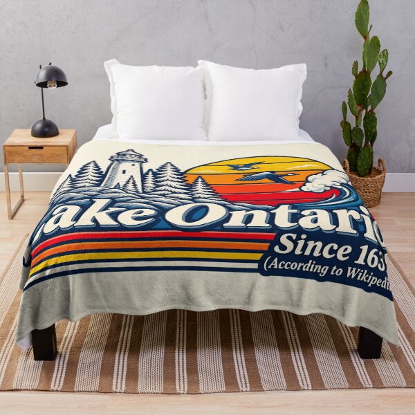 Item preview, Lake Ontario Lighthouse Vintage Retro Sunset Graphic designed and sold by KungPowUnicorn.