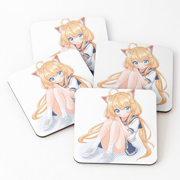 Item preview, Sitting Blonde Nekomimi Sailor Girl designed and sold by mecomo shop.