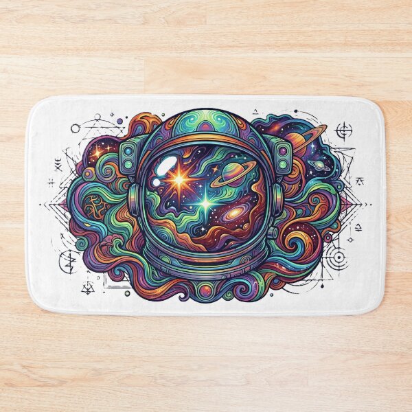 Item preview, Psychedelic Cosmic Astronaut Galaxy Nebula Space Art designed and sold by Pyt27.