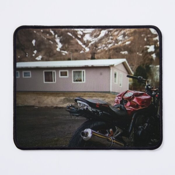 Item preview, Motorcycle in Snowy Mountain Setting designed and sold by Federicadaoffa.