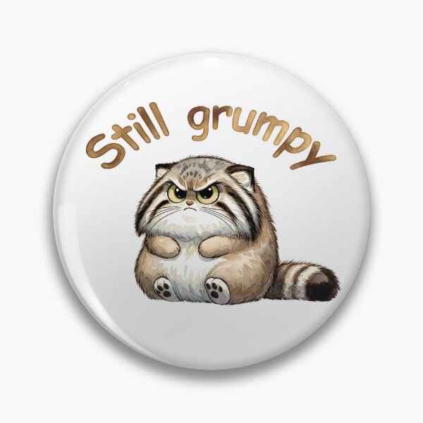 Item preview, Cute Grumpy Pallas Cat Watercolor Art — Still Grumpy designed and sold by PawtopiaArt.