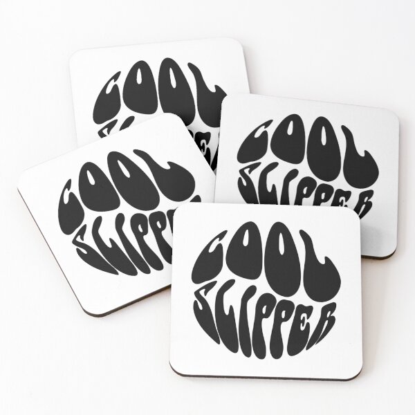 Item preview, Cool Slipper Text Monochrome White designed and sold by trinidad-shizue.