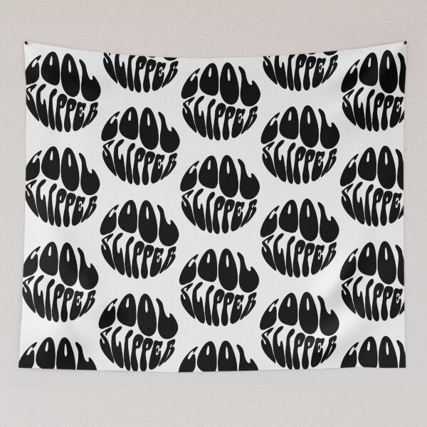 Item preview, Cool Slipper Text Monochrome White designed and sold by trinidad-shizue.