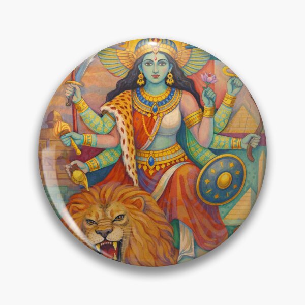 Item preview, Durga Hindu Goddess Illustration – Divine Power and Protection designed and sold by GalleryKauffeld.