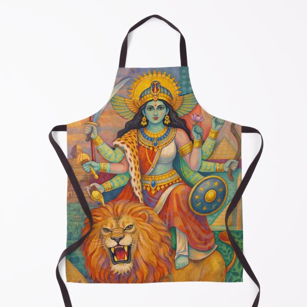 Item preview, Durga Hindu Goddess Illustration – Divine Power and Protection designed and sold by GalleryKauffeld.