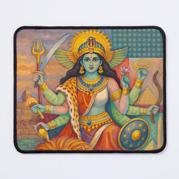 Item preview, Durga Hindu Goddess Illustration – Divine Power and Protection designed and sold by GalleryKauffeld.