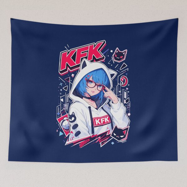 Item preview, Neon Blue Anime Rebel designed and sold by shamalogical.