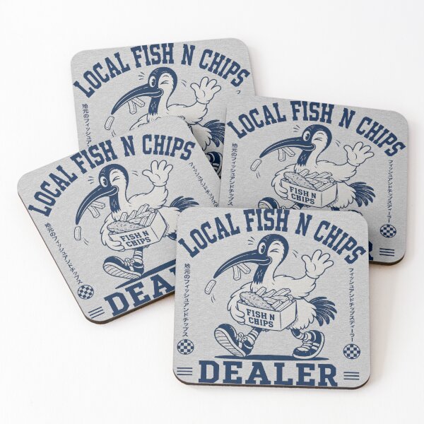 Item preview, Local Fish N Chips Dealer Bin Chicken Fish N Chips Mascot Retro Varsity designed and sold by Yellowriversss.