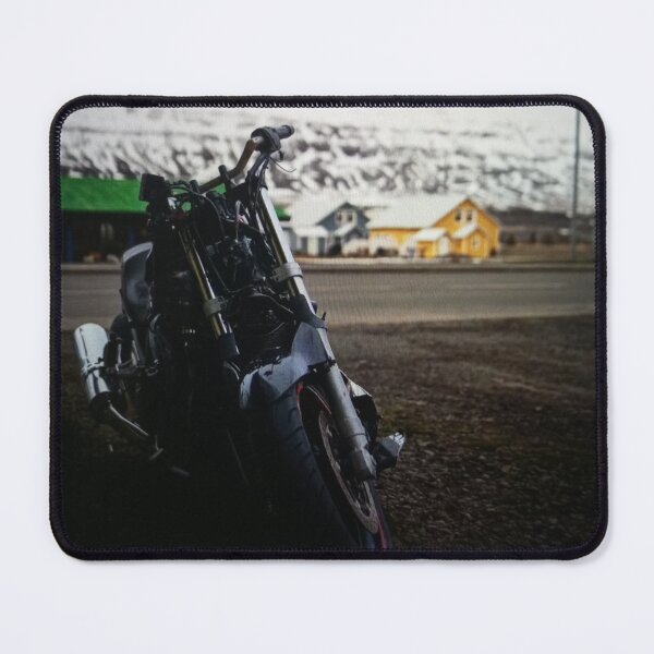 Item preview, Motorcycle Amidst Snowy Mountain Scenery designed and sold by Federicadaoffa.