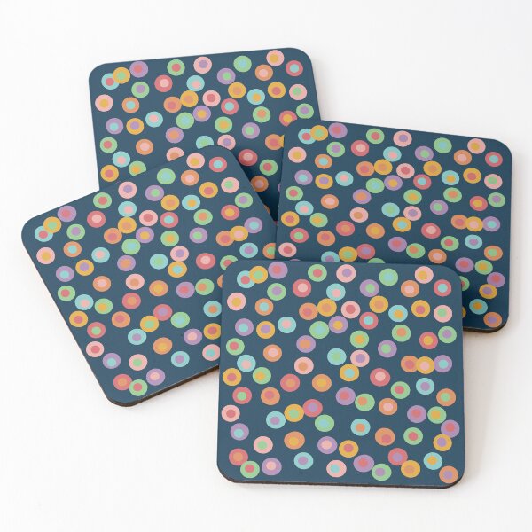 Item preview, Blue Colourful dots designed and sold by Line & Tide.