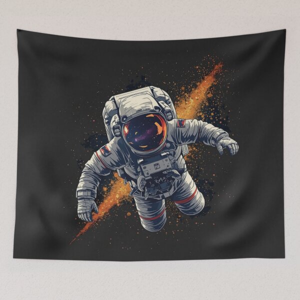 Aperçu de l'œuvre Astronaute dans l'espace - Illustration artistique créée et vendue par NovaPrintLab92.
